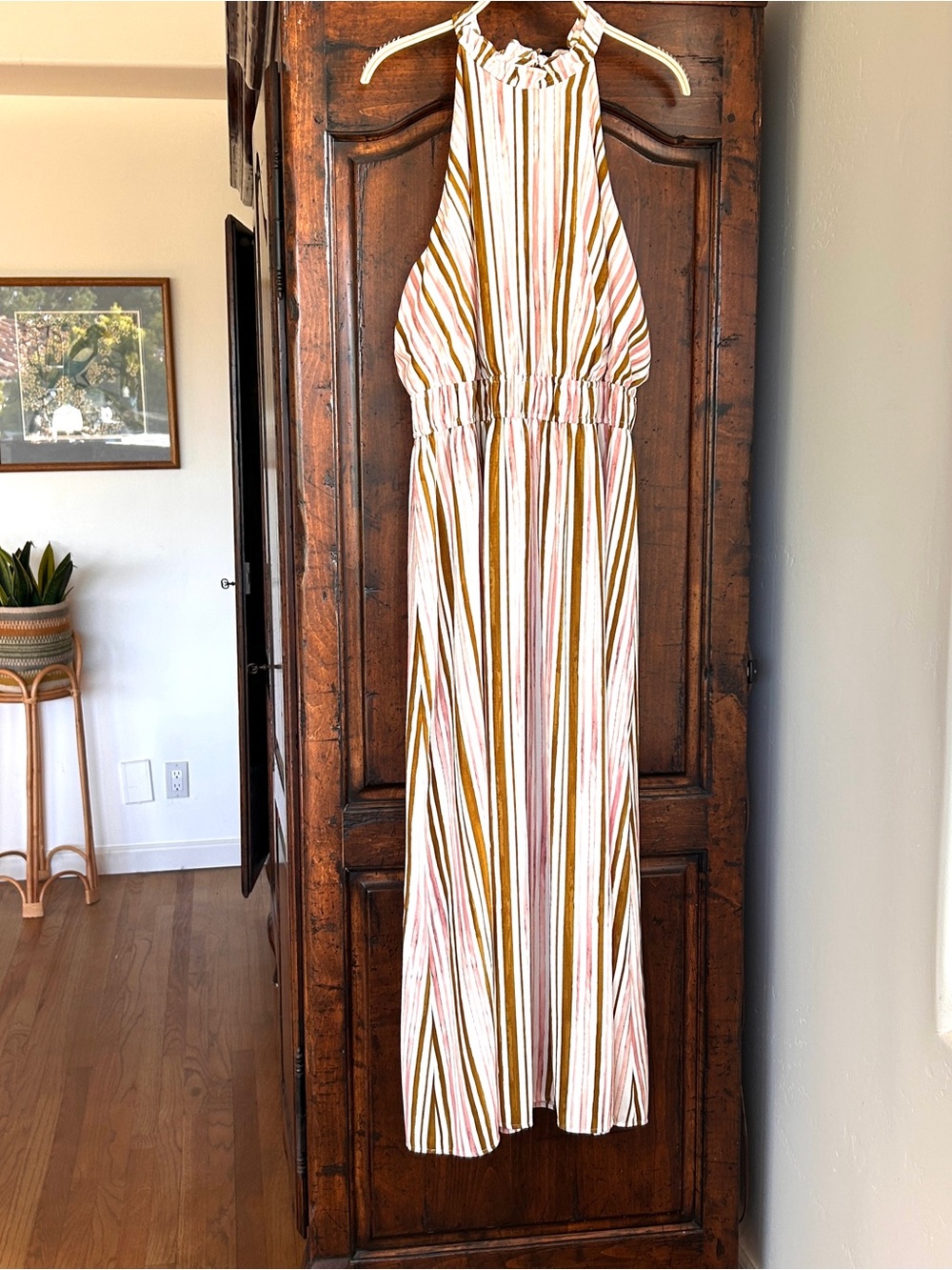Nine West Cream-Blush tones  Sleeveless Maxi dress Size XXL